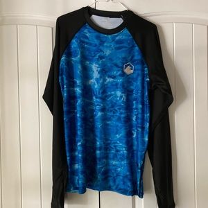 🛑SOLD🛑 New Aqua Design S Blue Swim Shirt Rash Guard Sun Protection Surf Top